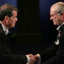 Prof. Aaron Ciechanover at the Nobel Prize ceremony