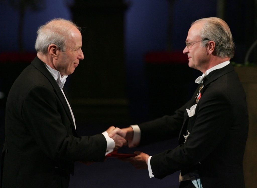 Prof. Avram Hershko at the Nobel Prize ceremony