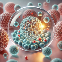 Image generated using DALL-E from the prompt: an advanced drug delivery method overcoming multiple myeloma resistance